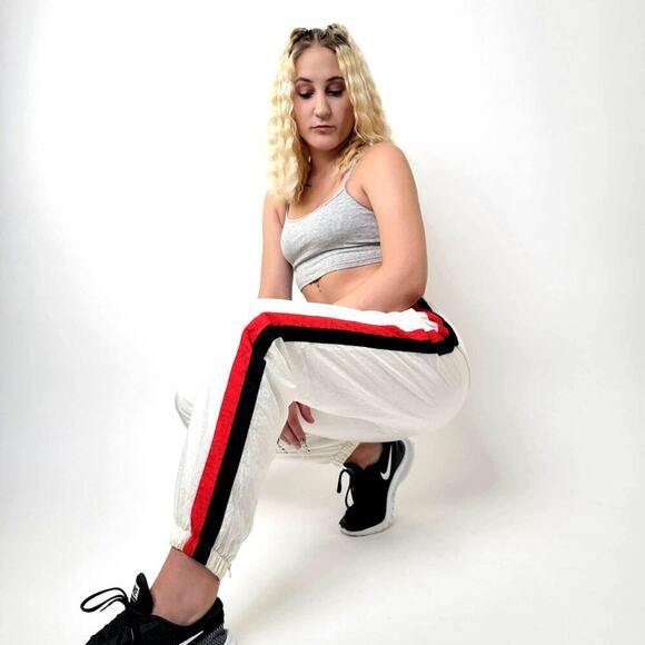 Boast USA Striped Colorblock Warm-Up Jersey Lined Track Pants - M - Picture 1 of 8